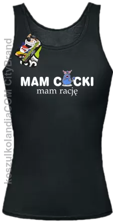 Mam cycki - Mam rację - Top damski czarny 