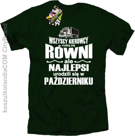 Wszyscy kierowcy rodzą się równi ale najlepsi urodzili się w - Koszulka męska butelkowa 