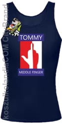 Tommy Middle Finger - Top damski granat