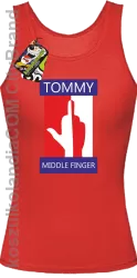 Tommy Middle Finger - Top damski czerwony 