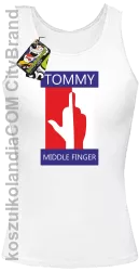 Tommy Middle Finger - Top damski biały 