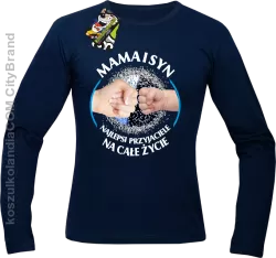 Mama i Syn najlepsi przyjaciele na całe życie - Longsleeve męski granat