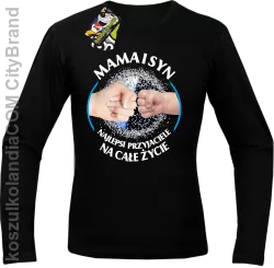 Mama i Syn najlepsi przyjaciele na całe życie - Longsleeve męski czarny 