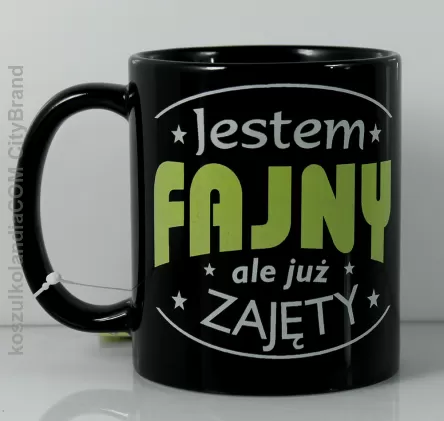 Kubek czarny 330ml Jestem fajny ale już zajęty