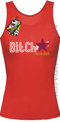 Bitch on a diet - Top damski czerwona 