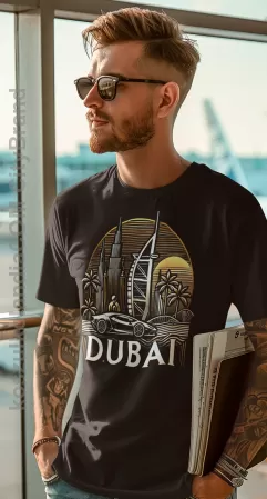 Dubai, the Golden City of the Desert  - koszulka męska