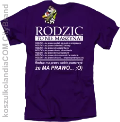 Rodzic to nie maszyna!- Koszulka męska fiolet