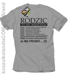 Rodzic to nie maszyna!- Koszulka męska melanż