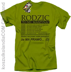 Rodzic to nie maszyna!- Koszulka męska kiwi
