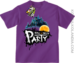 Halloween Party Moon Castle - koszulka dziecięca fioletowa