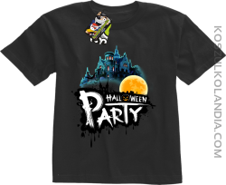 Halloween Party Moon Castle - koszulka dziecięca czarna