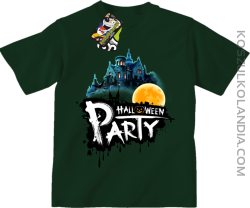 Halloween Party Moon Castle - koszulka dziecięca zielona