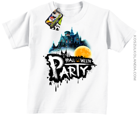 Halloween Party Moon Castle - koszulka dziecięca biała