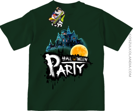 Halloween Party Moon Castle - koszulka dziecięca 
