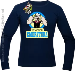 POPEY StrongMan W końcu emerytura - Longsleeve męski granat