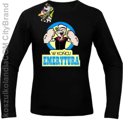 POPEY StrongMan W końcu emerytura - Longsleeve męski czarny 