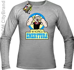 POPEY StrongMan W końcu emerytura - Longsleeve męski melanż 