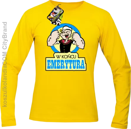 POPEY StrongMan W końcu emerytura - Longsleeve męski żółty 