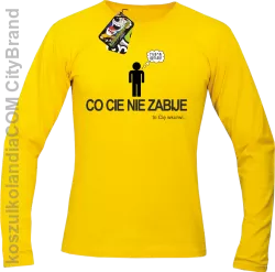 Co cie nie zabije to cię wkurwi - Longsleeve męski żółty