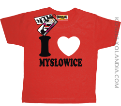 I love Mysłowice - koszulka dla dziecka - czerwony