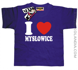 I love Mysłowice - koszulka dla dziecka - fioletowy