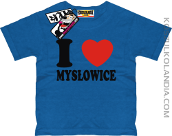 I love Mysłowice - koszulka dla dziecka - niebieski