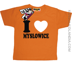 I love Mysłowice - koszulka dla dziecka - pomarańczowy