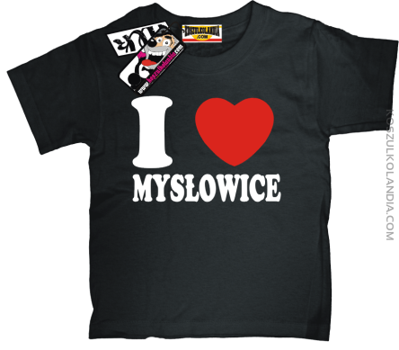 I love Mysłowice - koszulka dla dziecka - czarny