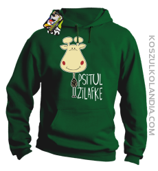 PSITUL ZILAFKE przytul żyrafkę - Bluza z kapturem - Zielony