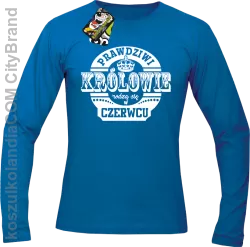 Prawdziwi Królowie rodzą się w Czerwcu - Longsleeve męski niebieski