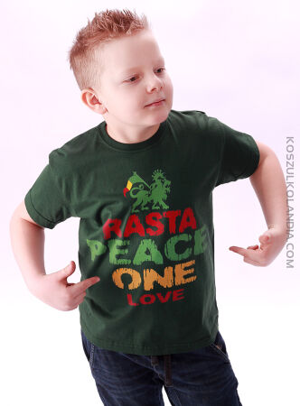 Rasta Peace One Love Reggae - koszulki dla dzieci
