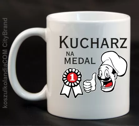 Kucharz na medal-Kubek ceramiczny biały