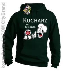 Kucharz na medal - bluza męska z kapturem butelkowa