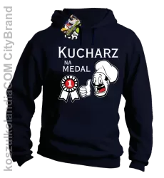 Kucharz na medal - bluza męska z kapturem granatowa