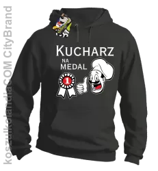 Kucharz na medal - bluza męska z kapturem szara