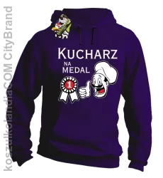 Kucharz na medal - bluza męska z kapturem fioletowa