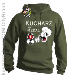 Kucharz na medal - bluza męska z kapturem khaki