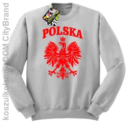 Polska - Bluza męska standard bez kaptura melanż 