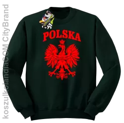 Polska - Bluza męska standard bez kaptura butelkowa 