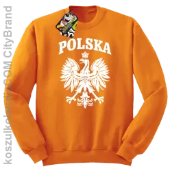 Polska - Bluza męska standard bez kaptura pomarańcz 