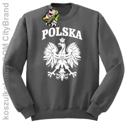 Polska - Bluza męska standard bez kaptura szara 