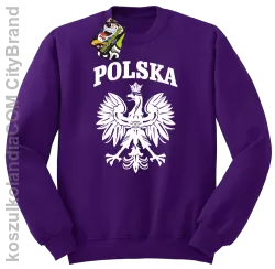 Polska - Bluza męska standard bez kaptura fiolet 