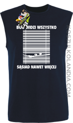 Bóg widzi wszystko Sąsiad nawet więcej - bezrękawnik męski TANK TOP - Granatowy