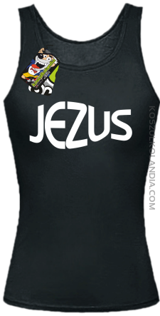 JEZUS Jesus christ symbolic - Top Damski - Czarny