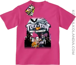 Trick or Treat Party October 31st - koszulka dziecięca różowa