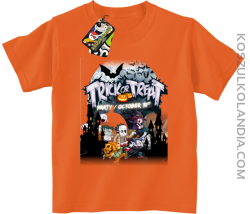 Trick or Treat Party October 31st - koszulka dziecięca pomarańczowa