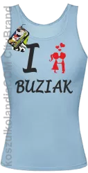 I LOVE Buziak -  Top Damski - Błękitny