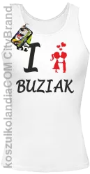 I LOVE Buziak -  Top Damski - Biały