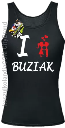 I LOVE Buziak -  Top Damski - Czarny