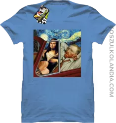 Mona_Gogy Art - Koszulka męska błękit 